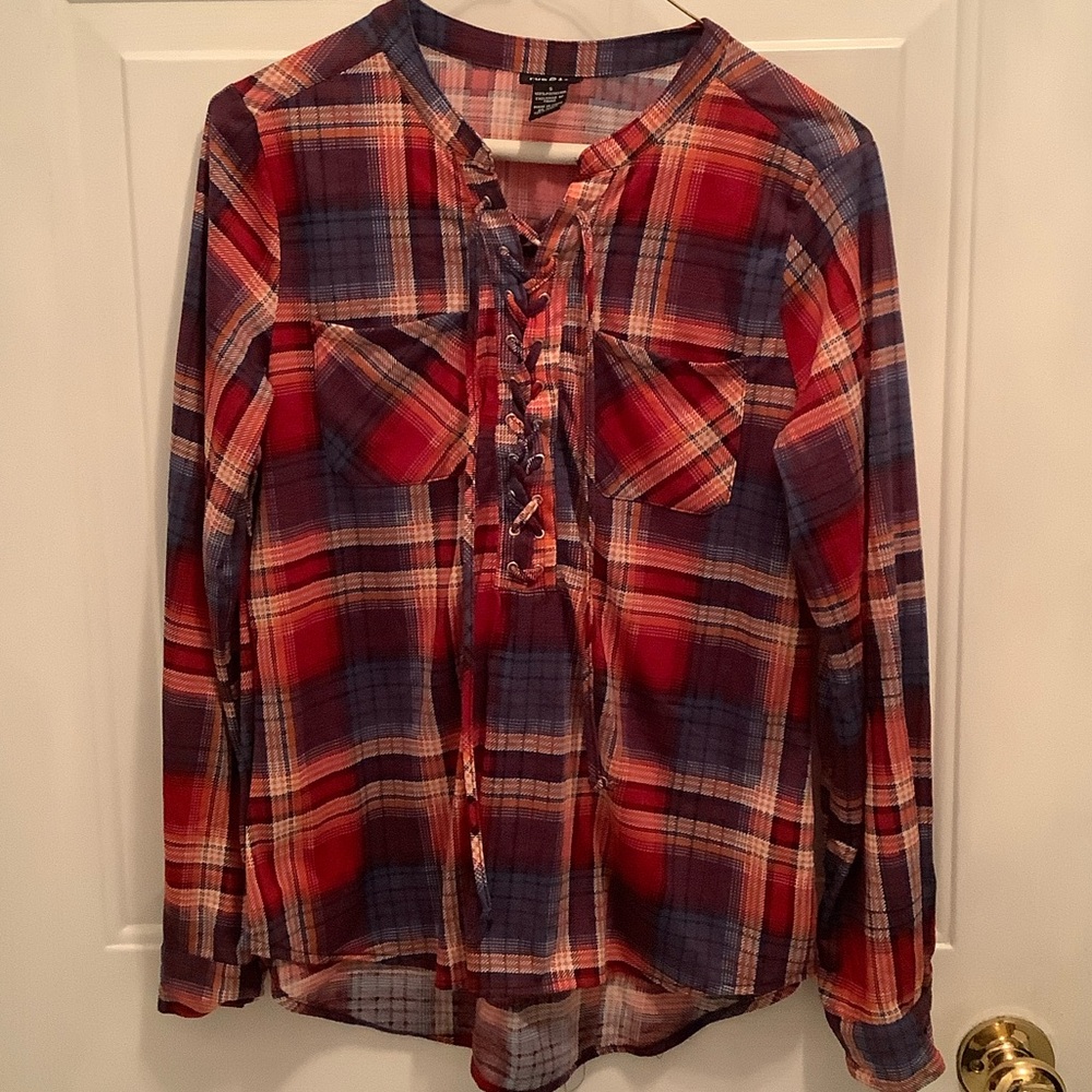 Rue21 Multicolor Plaid Shirt